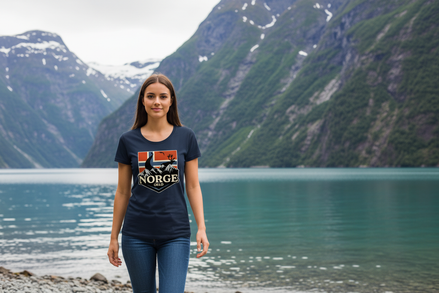 Frau - Fjordlandschaft