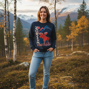 Frau mit Norway Pullover - Natur