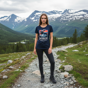 Frau - Norge Expedition Bergpfad