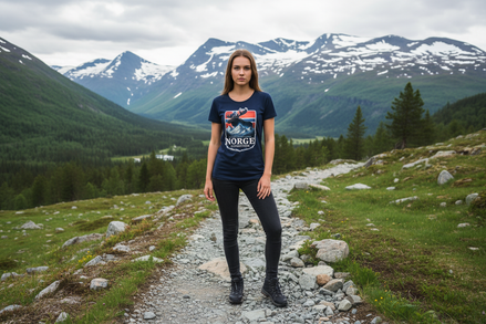 Frau - Norge Expedition Bergpfad