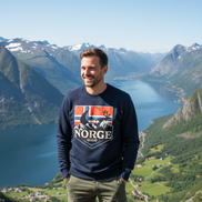 Mann mit Norge Oslo Pullover - Fjord