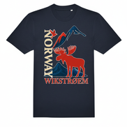Navy T-Shirt - großes Logo mittig