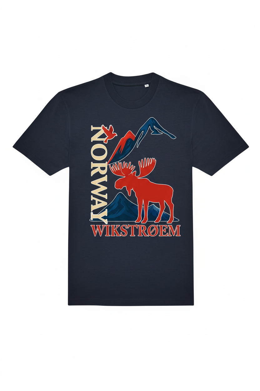 Navy T-Shirt - großes Logo mittig