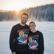 Paar mit Expedition Pullovern - Wintersee