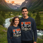 Paar mit Norge Oslo Pullovern - Mann und Frau
