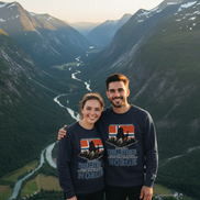 Paar mit Trollstigen Pullovern - Tal