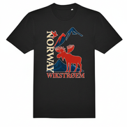 Schwarzes T-Shirt - großes Logo mittig