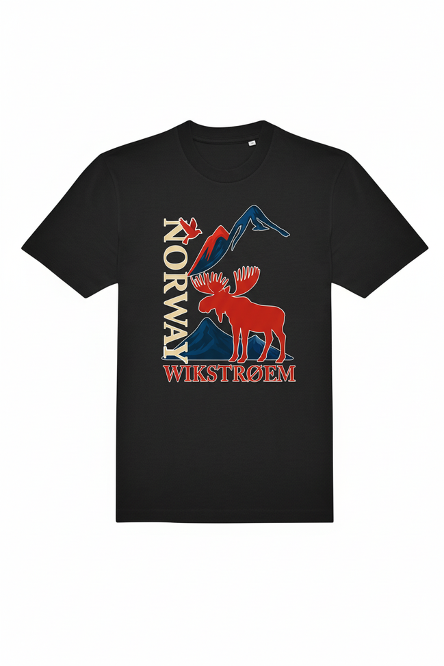 Schwarzes T-Shirt - großes Logo mittig